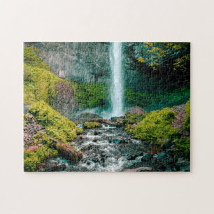 Waterfall Scenic Puzzles Mountain Art Complex Jigs