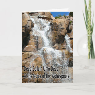 Waterfall Scripture Christian Thinking of You Card