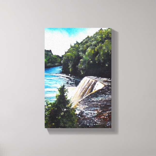 Waterfall - Tahquamenon Falls, MI | Canvas Print (Front)