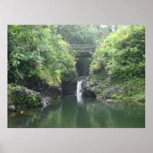 Waterfall under Bridge Poster