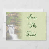 Waterfall Wedding Save The Date