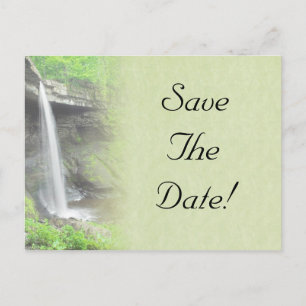 Waterfall Wedding Save The Date Postcard