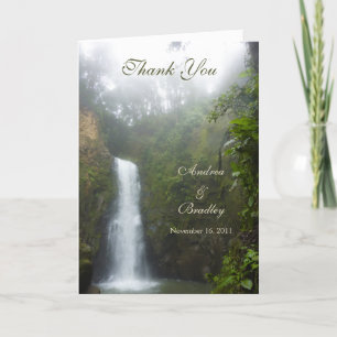 Waterfall Wedding Thank You Card