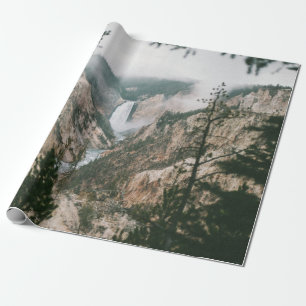 WATERFALLS AND MOUNTAIN VIEW WRAPPING PAPER