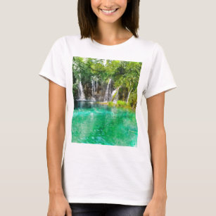 Waterfalls at Plitvice National Park in Croatia T-Shirt