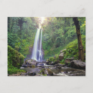 Waterfalls   Bali, Indonesia Postcard