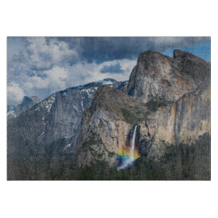 Waterfalls   Bridal Veil Falls Yosemite California Cutting Board