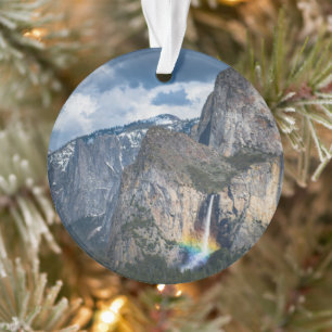 Waterfalls Bridal Veil Falls Yosemite California Ornament