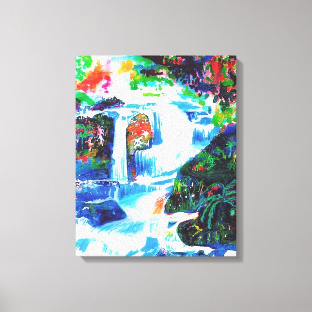 Waterfalls. Canvas Print (Front)