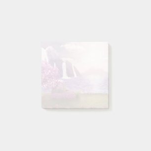 Waterfalls & Cherry Trees by a Lake Post-it Notes