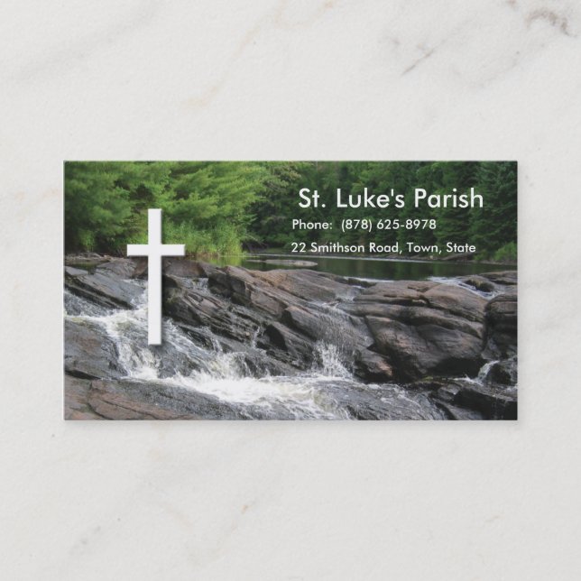 Waterfalls Christian Business Card (Front)