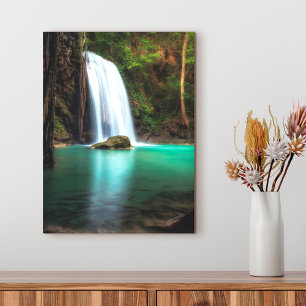 Waterfalls   Erawan Waterfall, Thailand Canvas Print