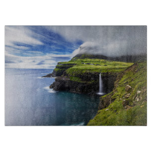 Waterfalls Faroe Islands, Denmark Cutting Board