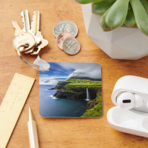 Waterfalls Faroe Islands, Denmark Key Ring
