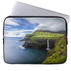 Waterfalls   Faroe Islands, Denmark Laptop Sleeve