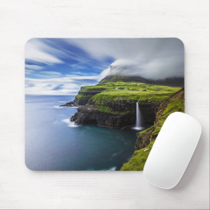 Waterfalls Faroe Islands, Denmark Mouse Pad