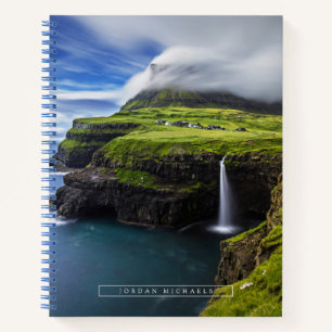 Waterfalls Faroe Islands, Denmark Notebook