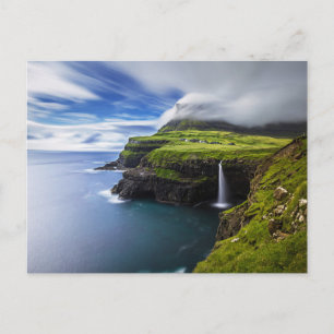 Waterfalls   Faroe Islands, Denmark Postcard