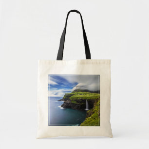 Waterfalls Faroe Islands, Denmark Tote Bag