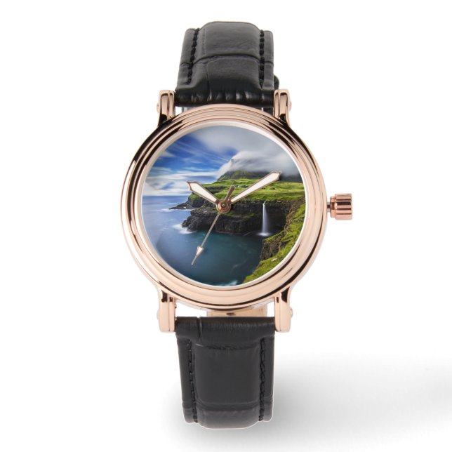 Waterfalls | Faroe Islands, Denmark Watch (Front)