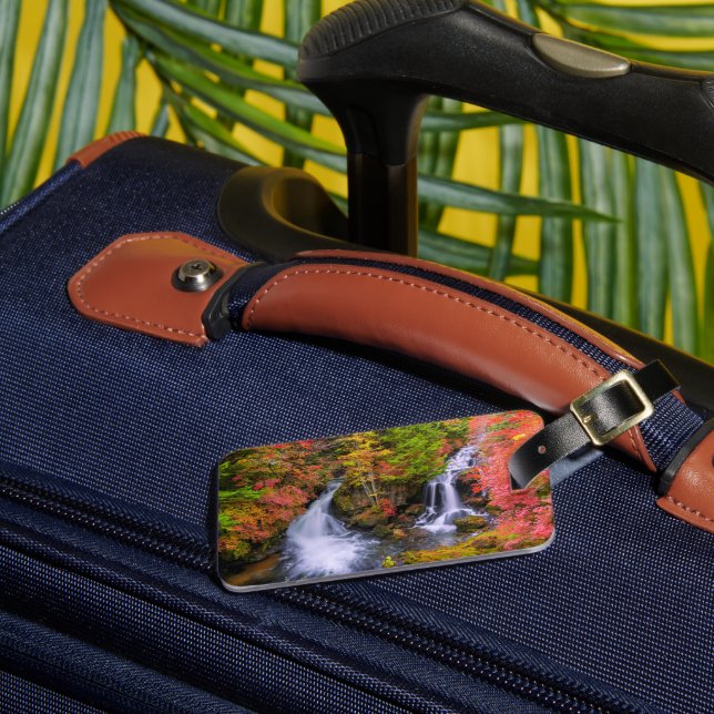 Waterfalls | Faucet Waterfalls Nikko Japan Fall Luggage Tag (Front Insitu 3)