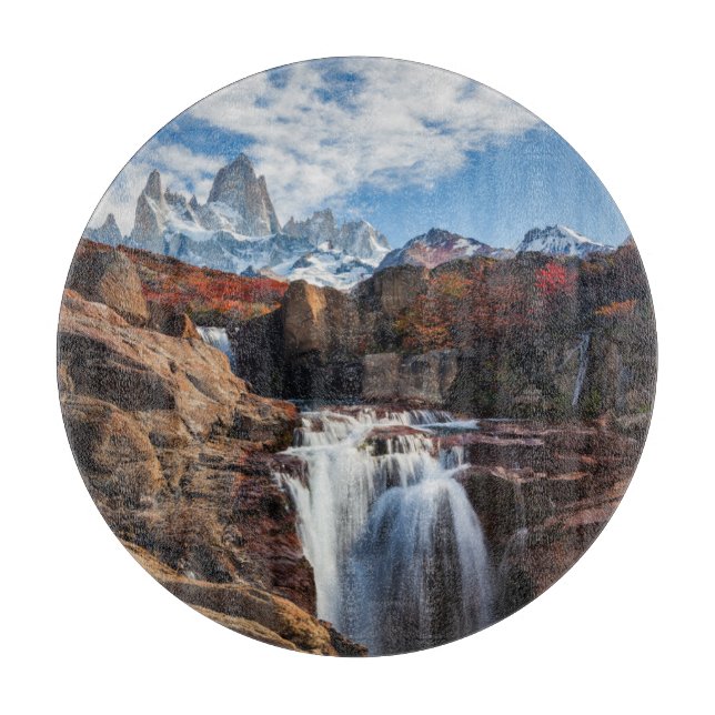 Waterfalls | Fitz Roy Mountain, Argentina Cutting Board (Front)