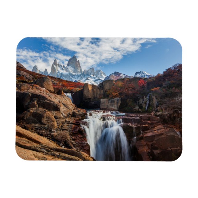 Waterfalls | Fitz Roy Mountain, Argentina Magnet (Horizontal)