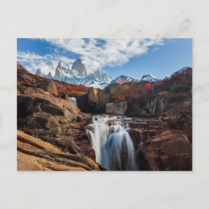 Waterfalls Fitz Roy Mountain, Argentina Postcard