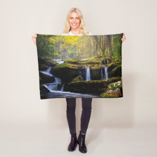 Waterfalls   Great Smoky Mountain National Park Fleece Blanket