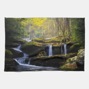 Waterfalls   Great Smoky Mountain National Park Tea Towel