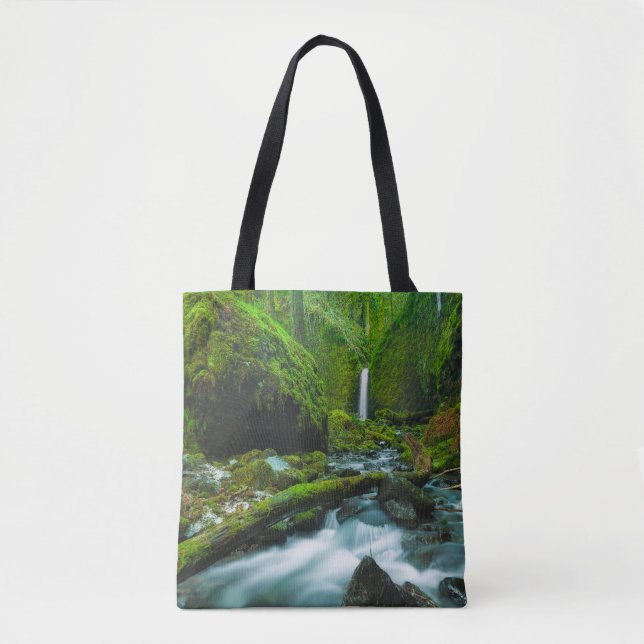 Waterfalls | Grotto Falls, Oregon Tote Bag (Front)