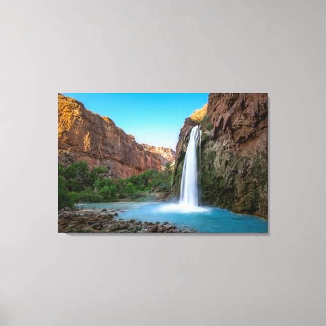 Waterfalls | Havasu Falls at Sunset Canvas Print (Front)