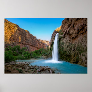 Waterfalls Havasu Falls at Sunset Poster