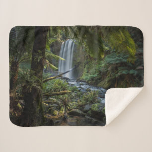 Waterfalls Hopetoun Falls, New Zealand Sherpa Blanket