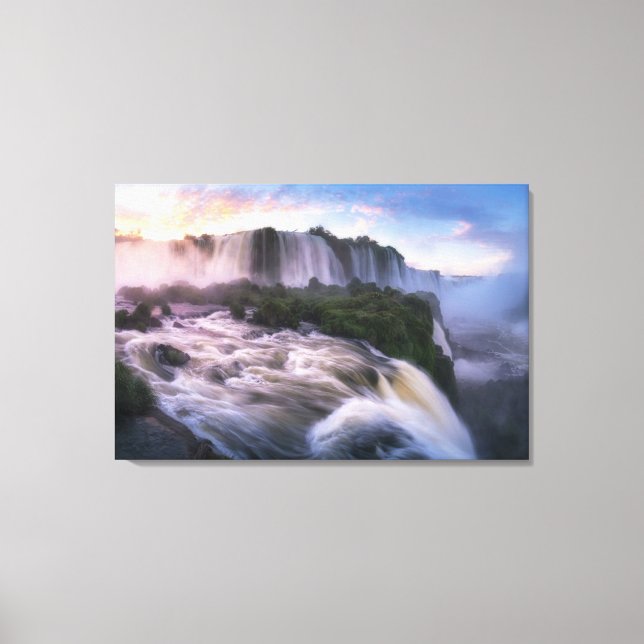 Waterfalls | Iguazu Waterfall, Brazil Canvas Print (Front)