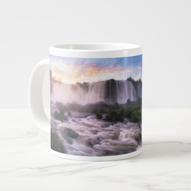 Waterfalls | Iguazu Waterfall, Brazil Large Coffee Mug (Front Left)