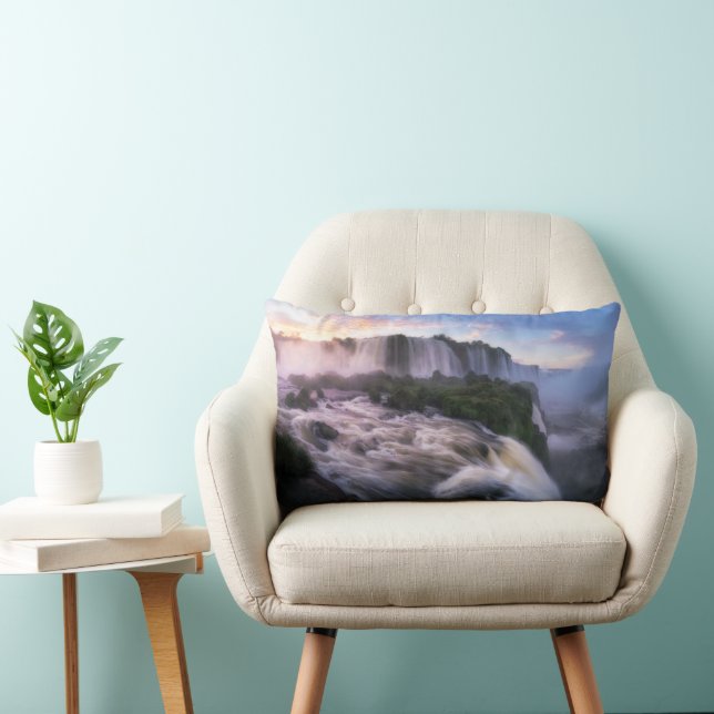 Waterfalls | Iguazu Waterfall, Brazil Lumbar Cushion (Chair)
