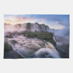 Waterfalls Iguazu Waterfall, Brazil Tea Towel
