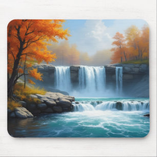 Waterfalls in Autumn Mouse Pad