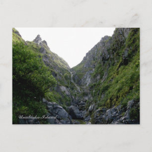 Waterfalls in Captain's Bay Area, Unalaska Island Postcard