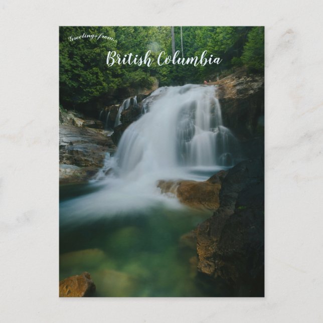 Waterfalls in Golden Ears Park Maple Ridge BC Postcard (Front)