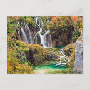 Waterfalls in Plitvice Lakes Postcard
