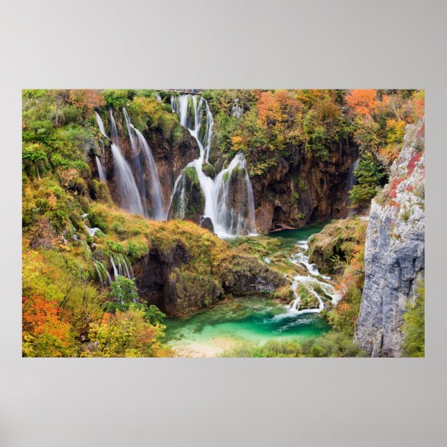 Waterfalls in Plitvice Lakes Poster (Front)