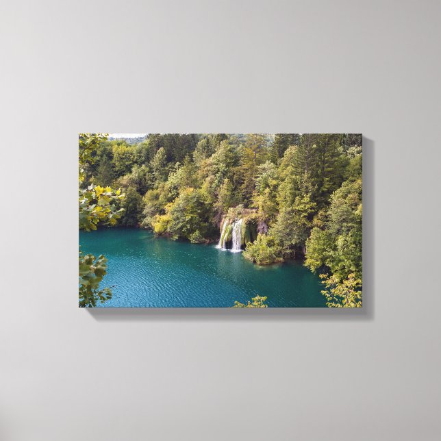 Waterfalls in Plitvice National Park - Croatia Canvas Print (Front)