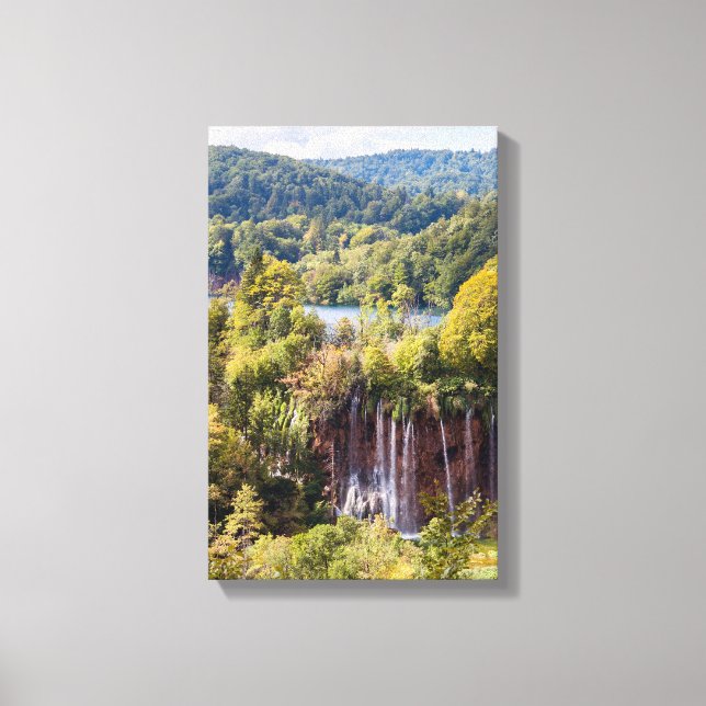 Waterfalls in Plitvice National Park - Croatia Canvas Print (Front)
