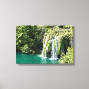 Waterfalls in Plitvice National Park - Croatia Canvas Print