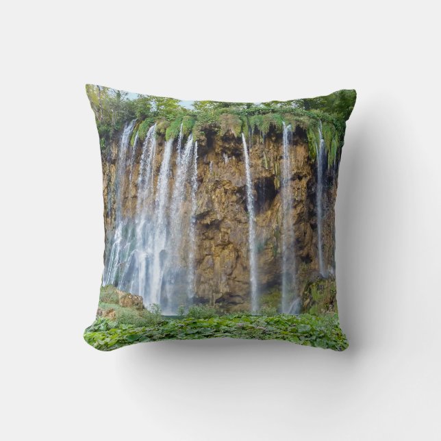 Waterfalls in Plitvice National Park - Croatia Cushion (Front)