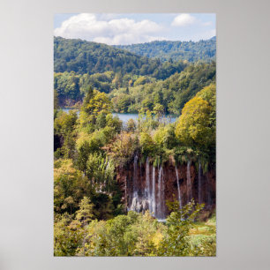 Waterfalls in Plitvice National Park - Croatia Poster