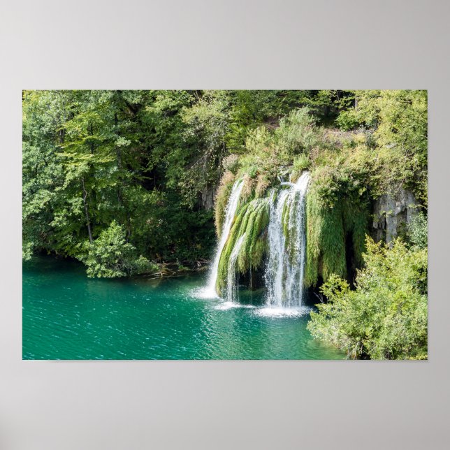 Waterfalls in Plitvice National Park - Croatia Poster (Front)
