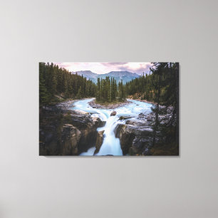 Waterfalls Jasper National Park, Canada Canvas Print